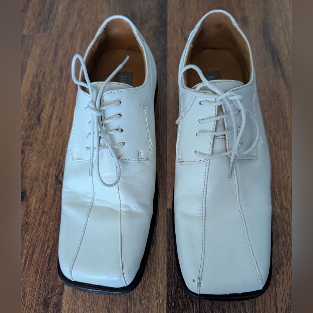 Boys white dress shoes